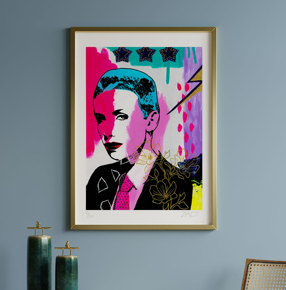 80's Annie Lennox Limited Edition Pop Art Print | Signed Giclee Print