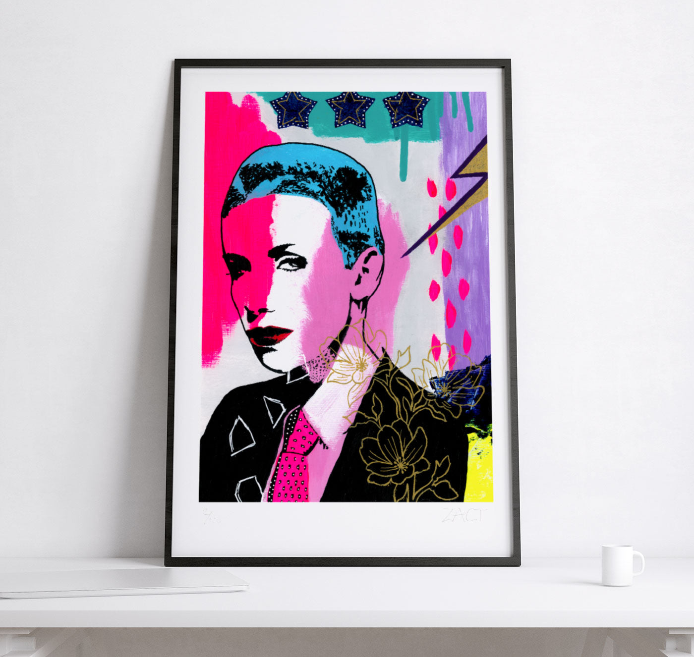 80's Annie Lennox Limited Edition Pop Art Print | Signed Giclee Print