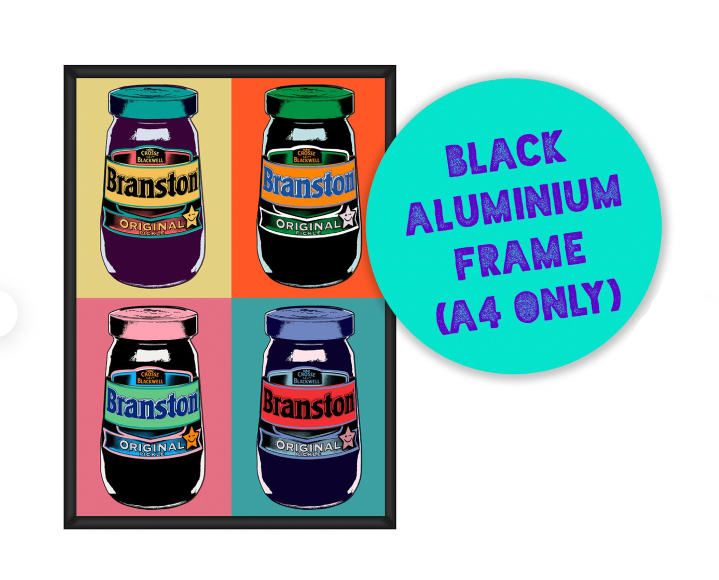 Warhol Branston Pickle Pop Art Print | Kitchen Pop Art