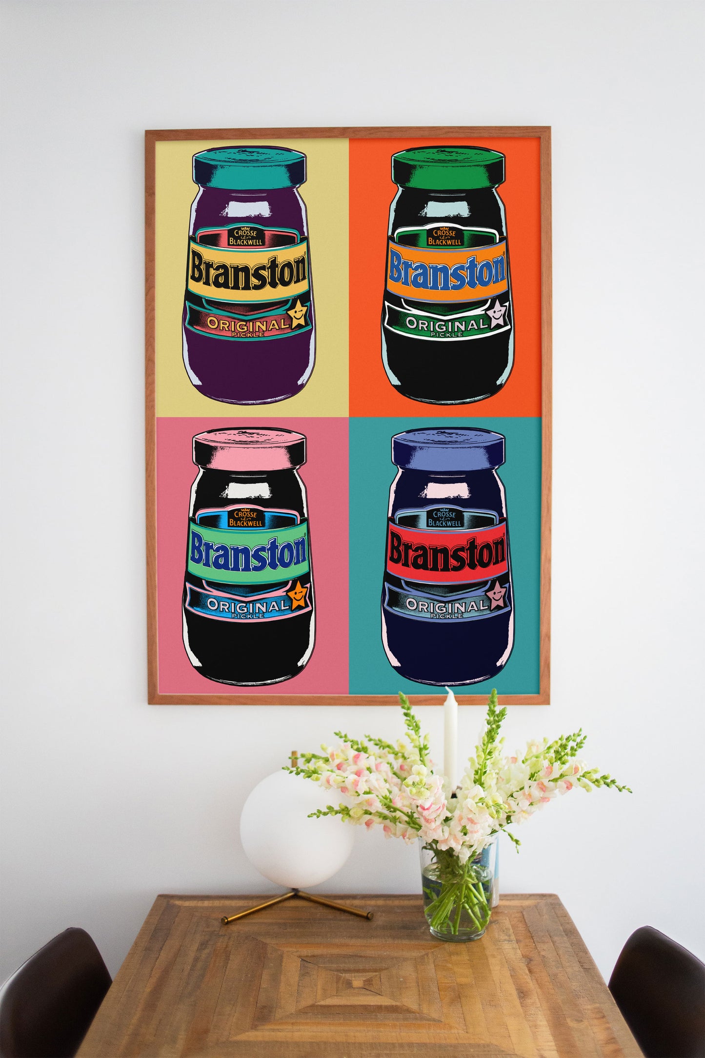Warhol Branston Pickle Pop Art Print | Kitchen Pop Art
