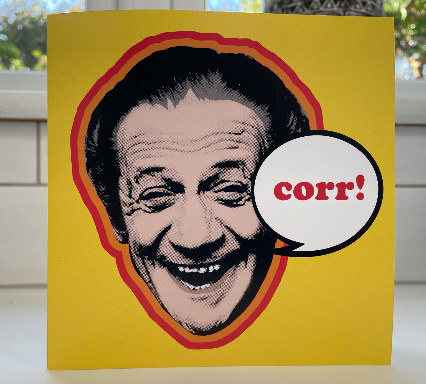 Carry on Sid James Greetings Cards | Colourful Retro Pop Art Style Cards | Fun greetings Cards