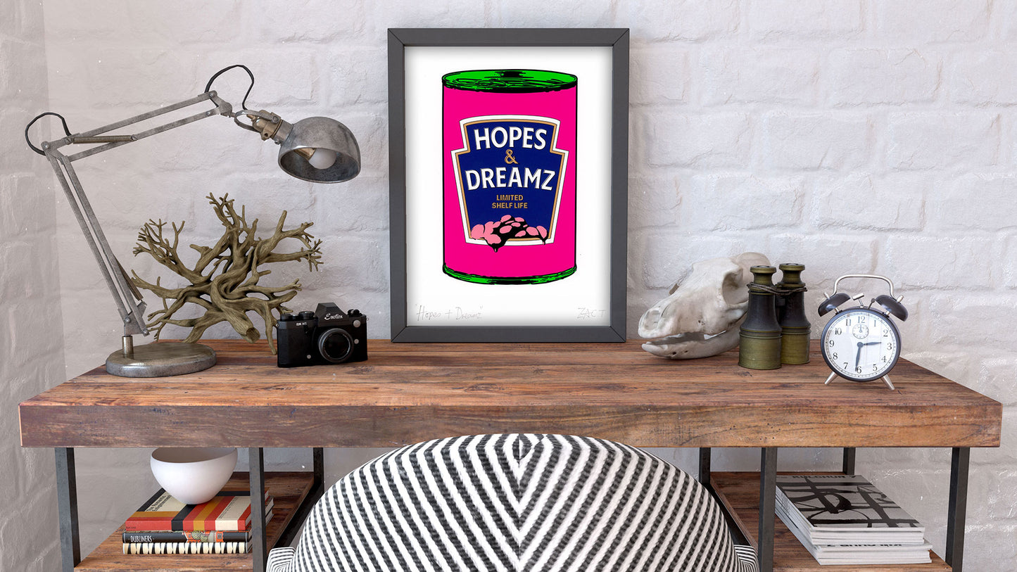 Baked Beans Parody Pop Art | Warhol Campbells Pop Art | British Wall Art | Signed Giclee Print