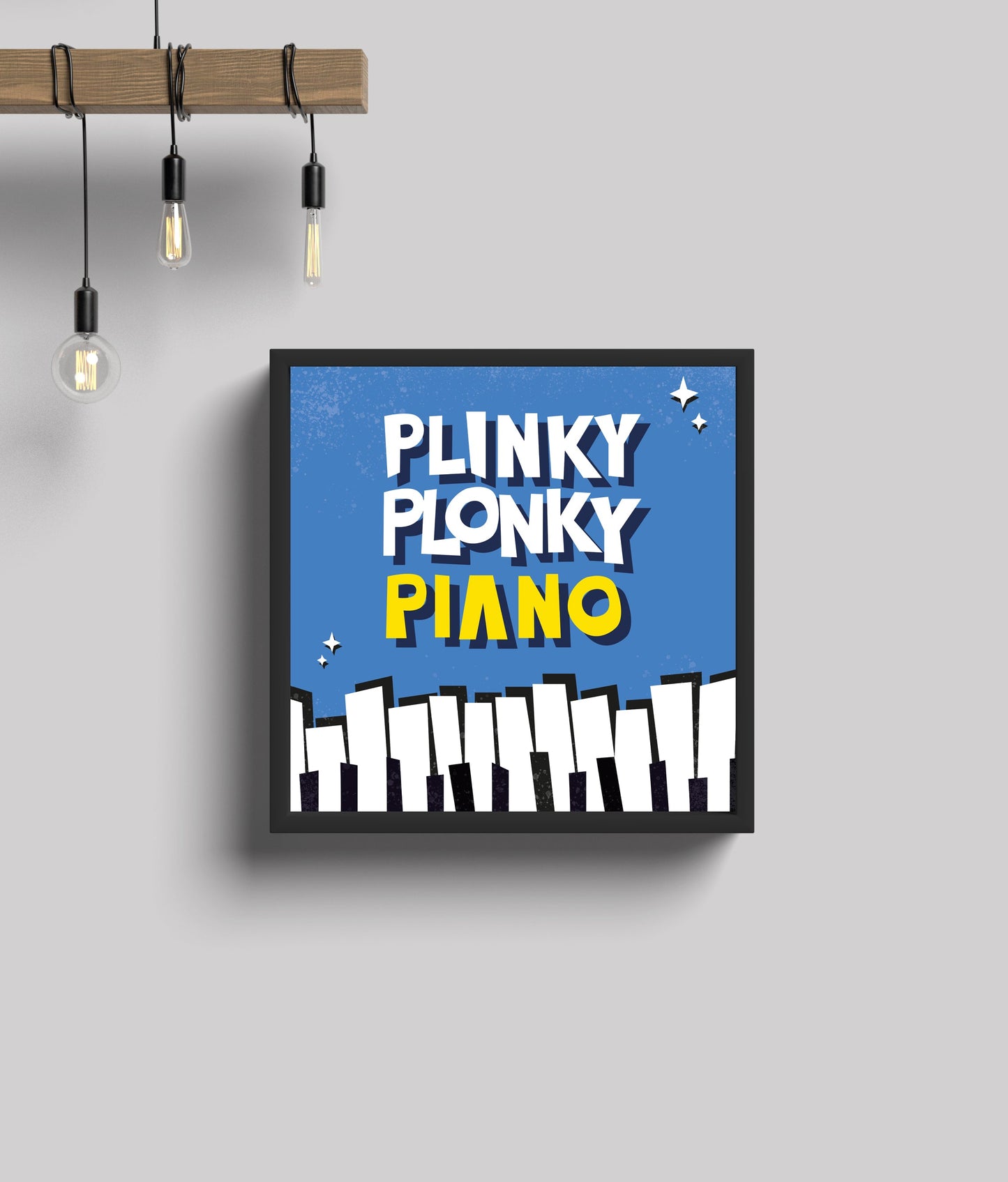 Music Piano Square Wall Art Print | Jazz piano pop art print