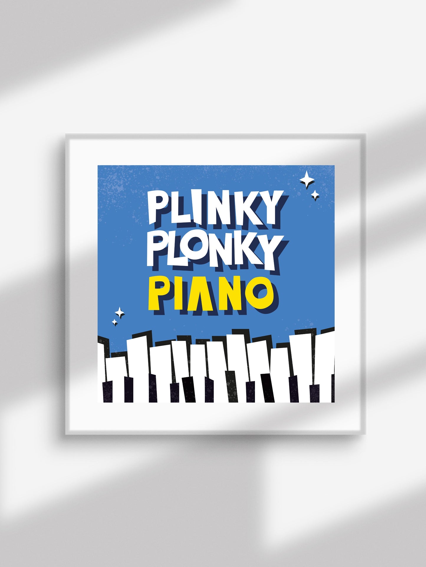 Music Piano Square Wall Art Print | Jazz piano pop art print
