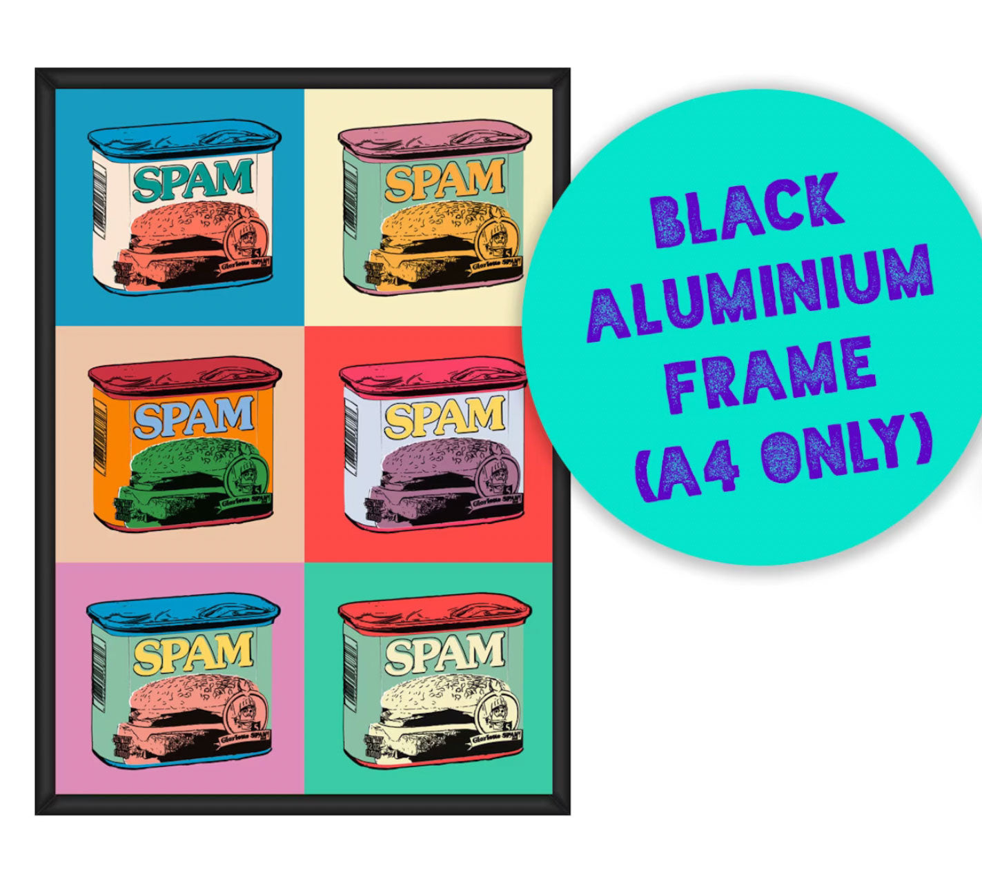 Warhol Spam 6 Panel Pop Art Print | Kitchen Art