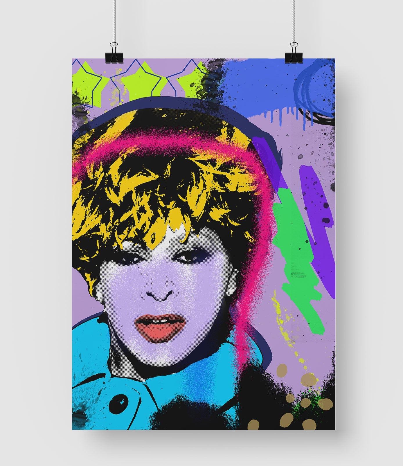 Tina Turner Commemorative Digital Pop Art Print | Music Pop Icons