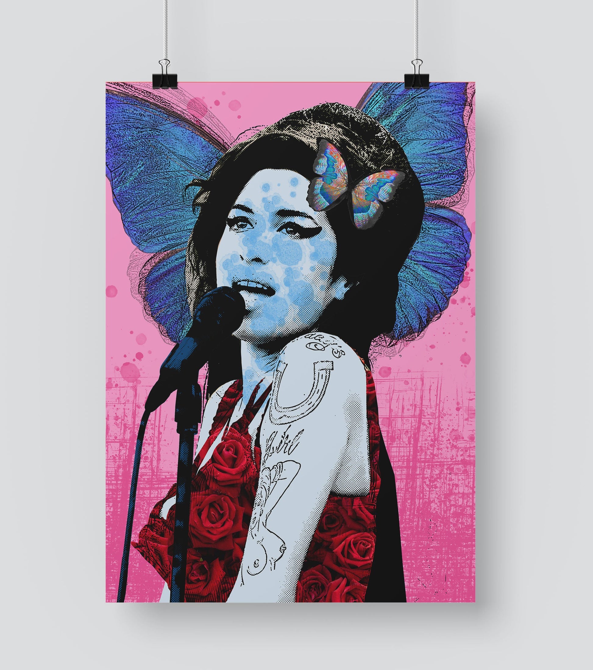 Amy Winehouse Pop Art Print hanging