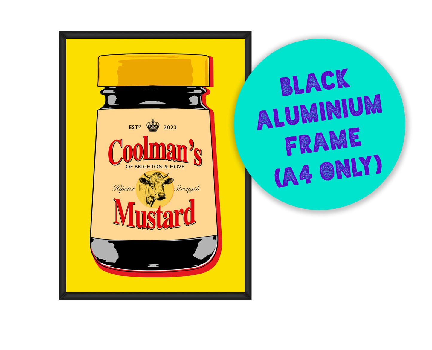 Coolman's Mustard Pop Art Print | Kitchen Pop Art