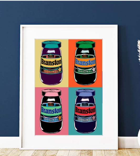 Warhol Branston Pickle Pop Art Print | Kitchen Pop Art