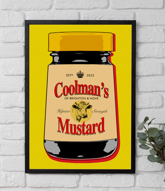 Coolman's Mustard Pop Art Print | Kitchen Pop Art