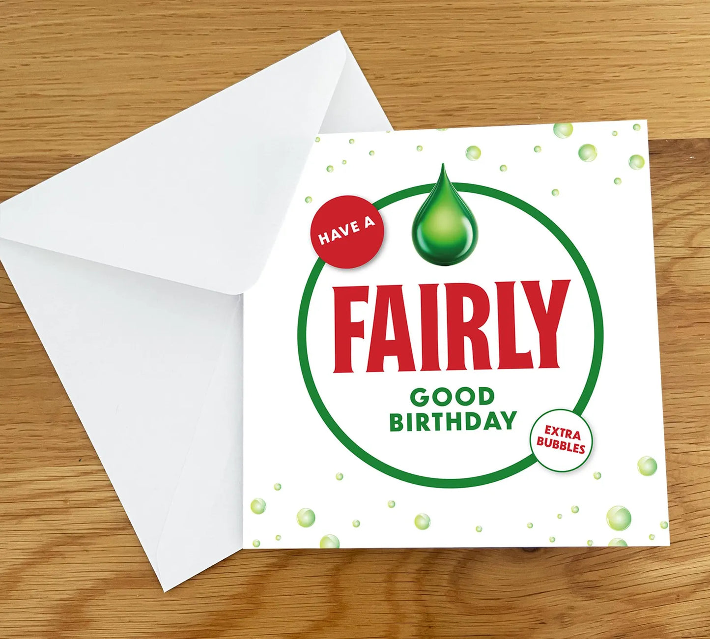 Fairy Liquid Parody Birthday Card: Cheeky Square Greetings Card