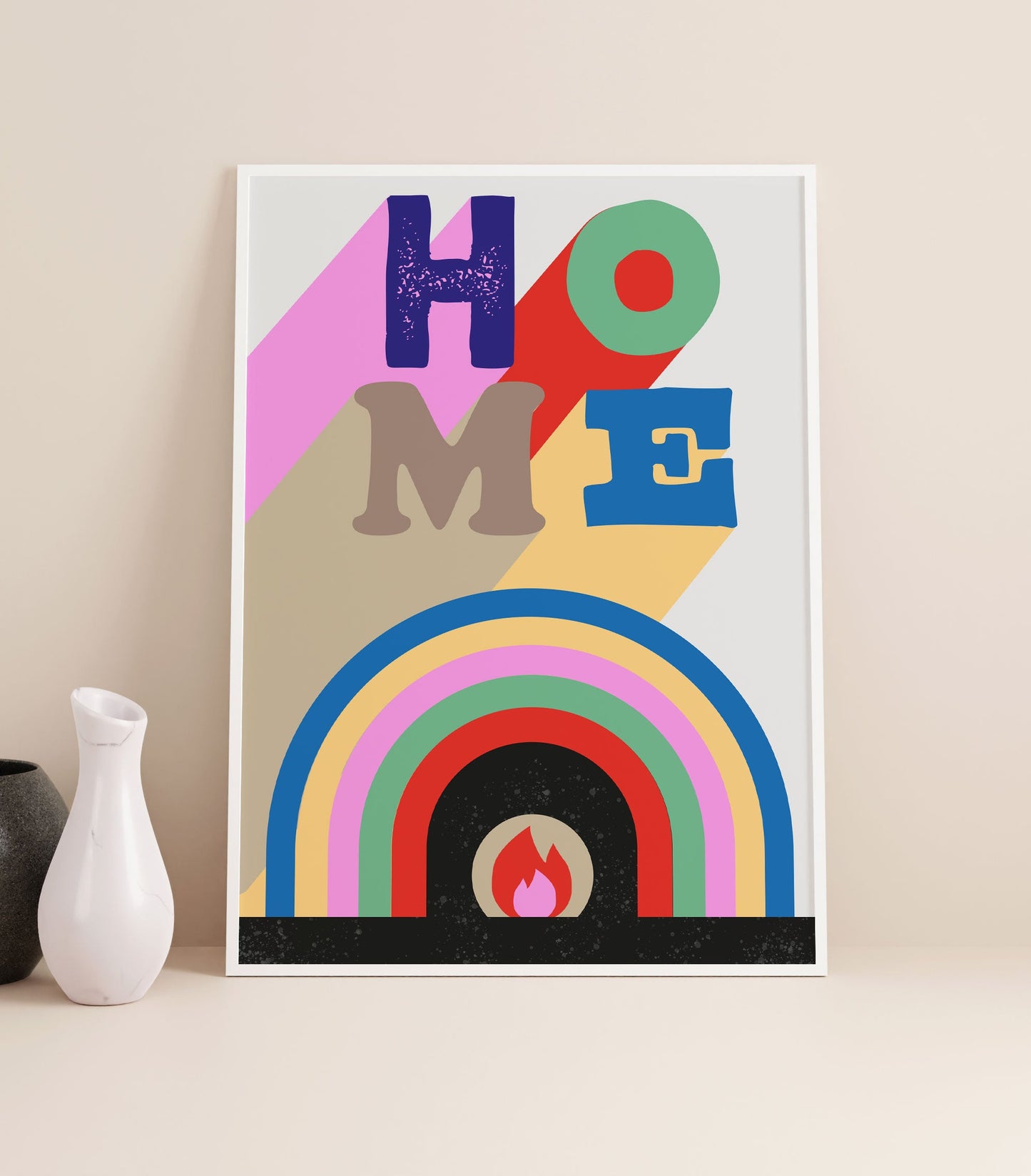 Pop Art Rainbow Print | Vibrant Wall Art | Illustration Print