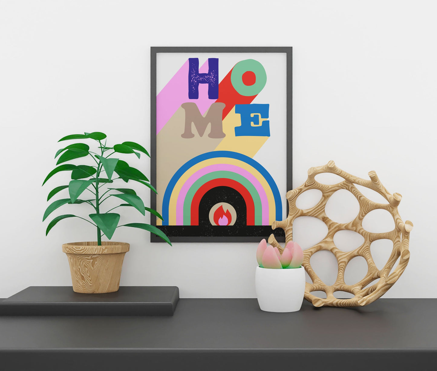 Pop Art Rainbow Print | Vibrant Wall Art | Illustration Print