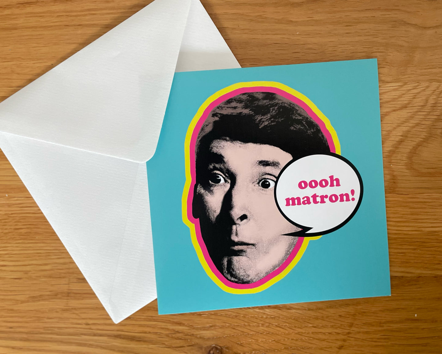 Carry on Kenneth Williams Greetings Card | Carry on Movie Pop Art Style Card | Fun Square Birthday Card