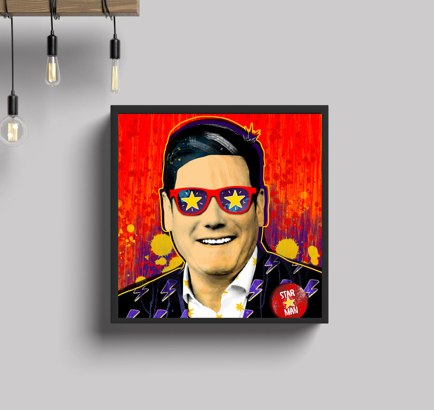 Keir Starmer Pop Art Print | Labour Political Poster | British Wall Art | Prime Minister Print 2024