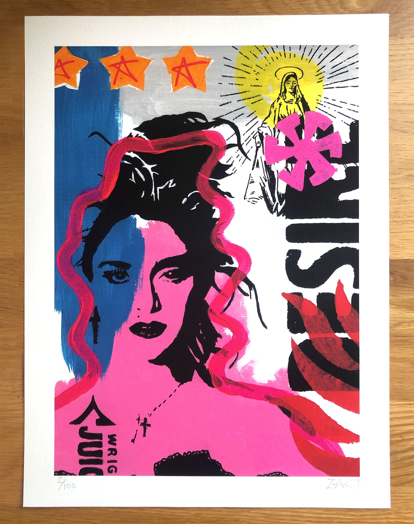 Madonna signed Pop Art Giclee Print 