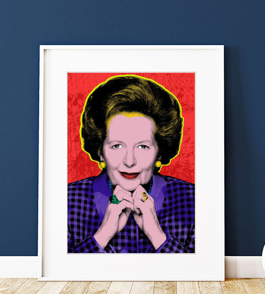 Margaret Thatcher Pop Art Print in Frame