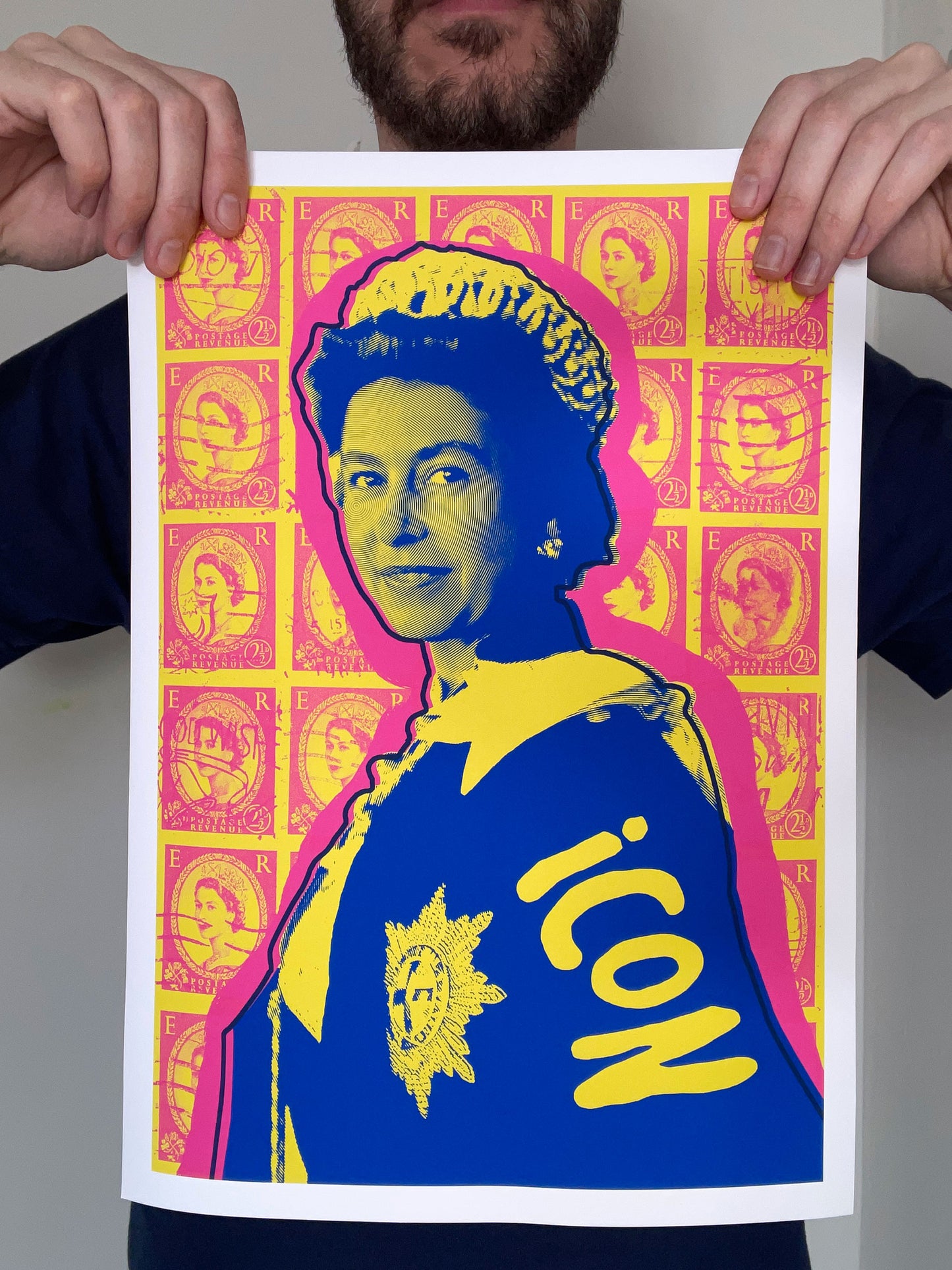 Warhol Queen Elizabeth Pop Art Print | British Queen Commemorative Art Print | Wall Art