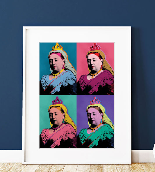 Warhol Queen Victoria Pop Art Print | Royal Pop Art