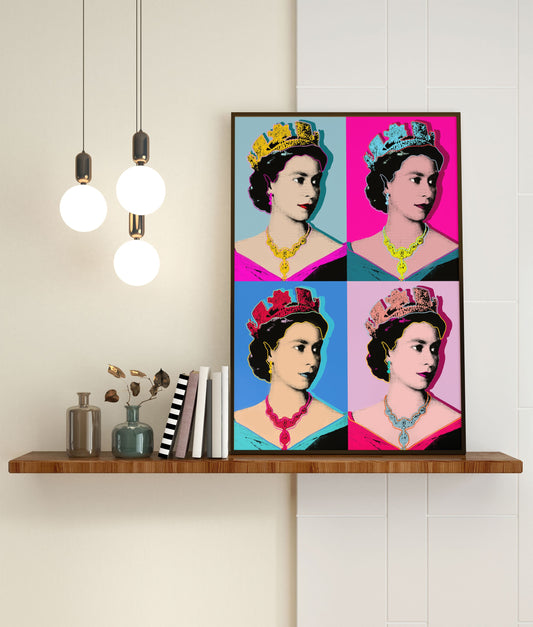 Warhol Queen Elizabeth Pop Art Print | Commemorative Art