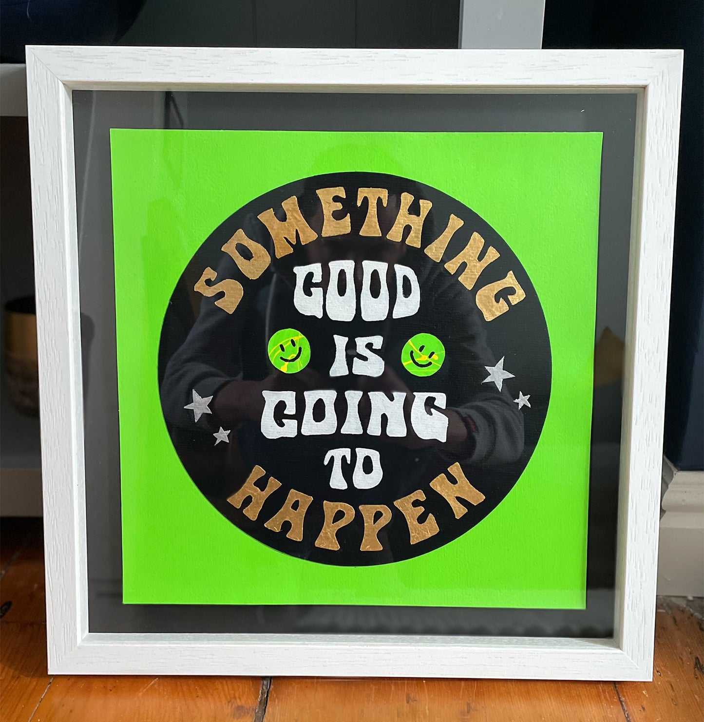 Something Good Original Art in Frame | Pop Art Mixed Media