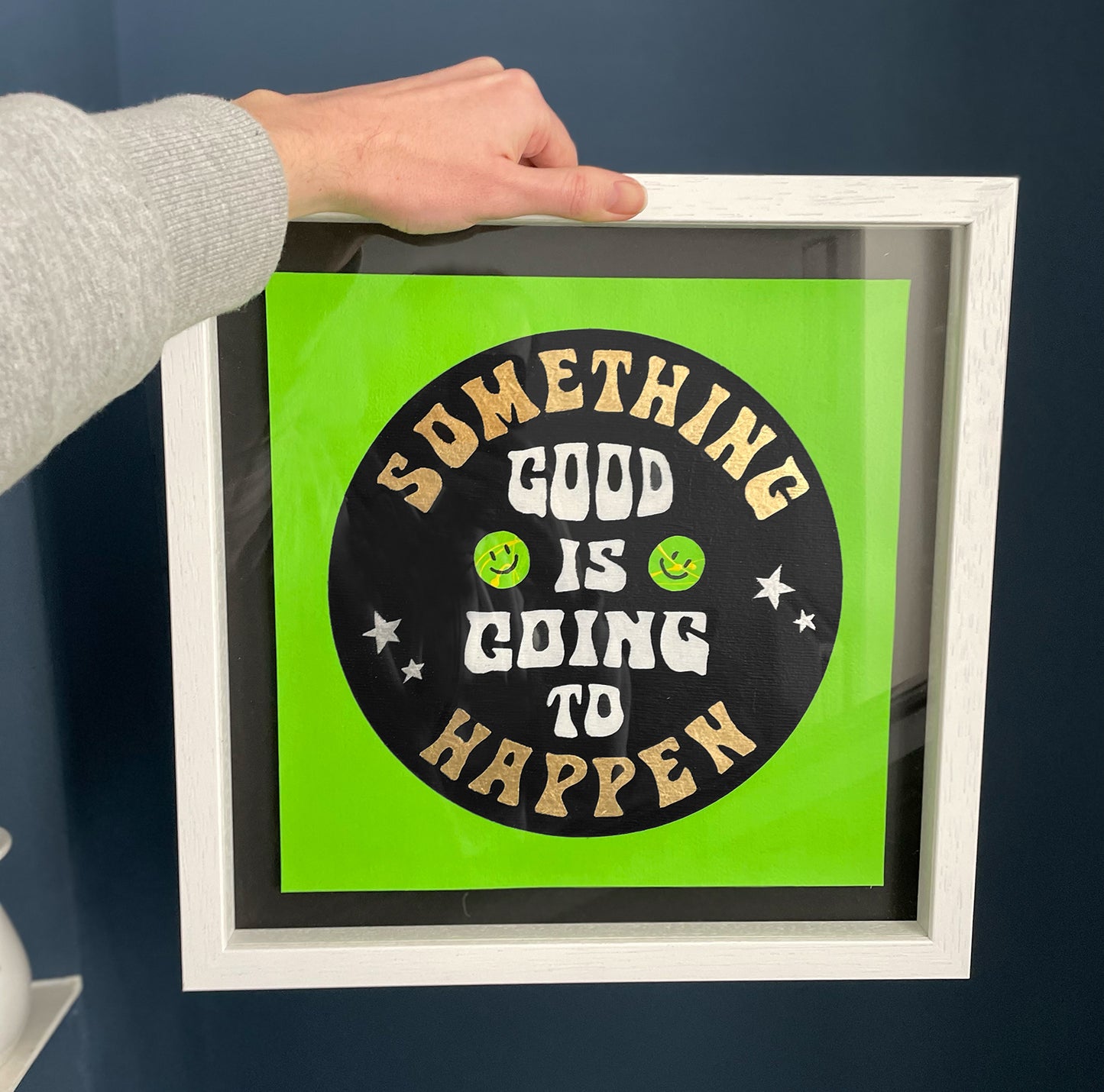 Something Good Original Art in Frame | Pop Art Mixed Media