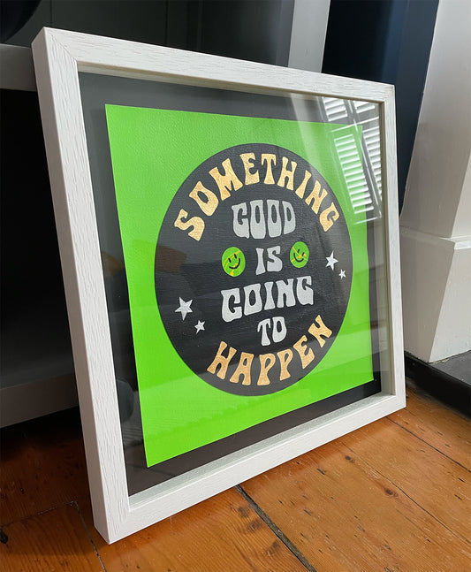 Something Good Original Art in Frame | Pop Art Mixed Media