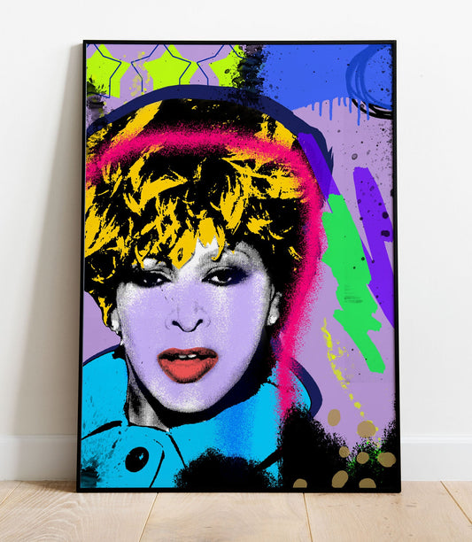 Tina Turner Commemorative Digital Pop Art Print | Music Pop Icons