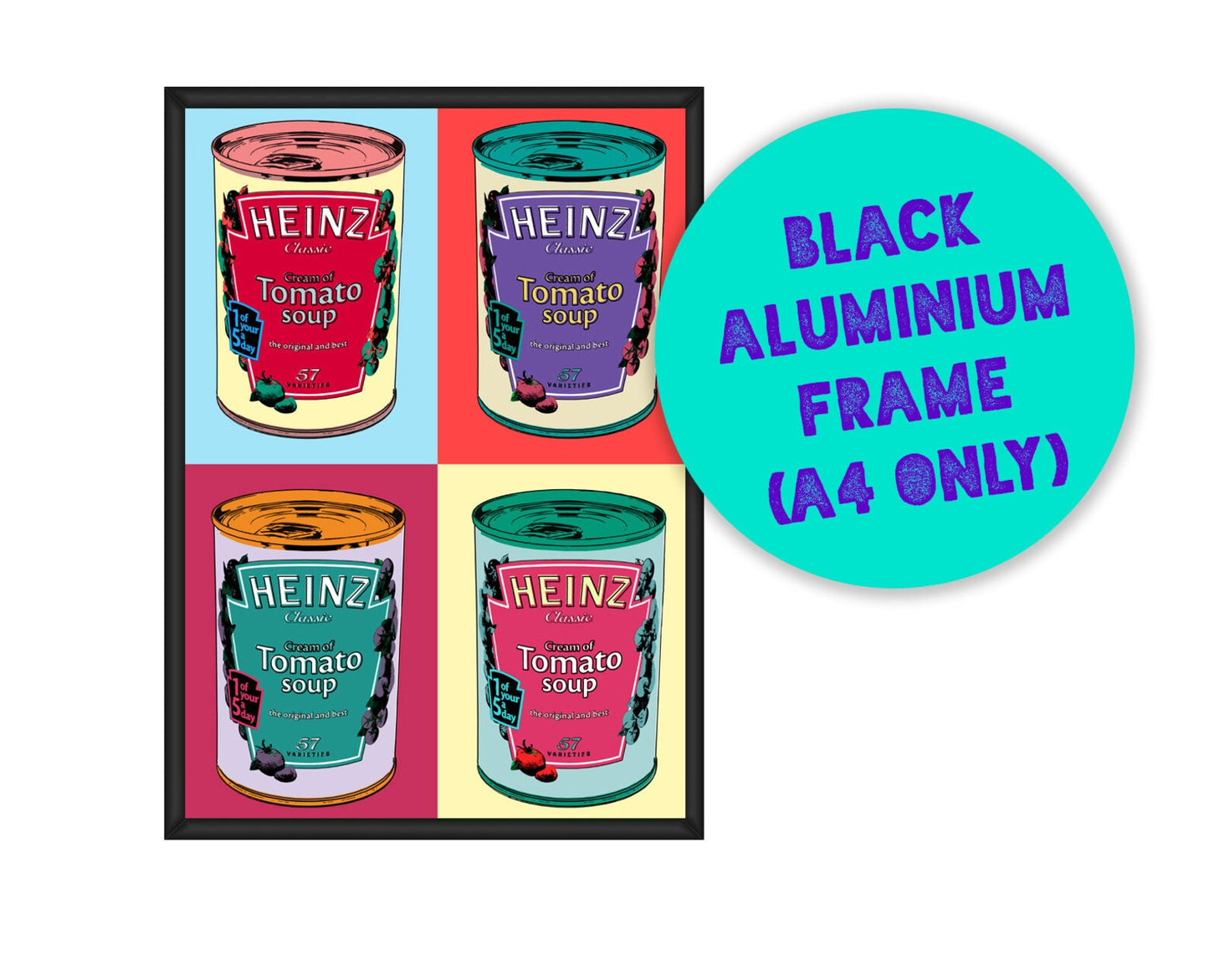 Warhol Tomato Soup Pop Art Print | Foodie Gift | Kitchen Wall Art | Poster