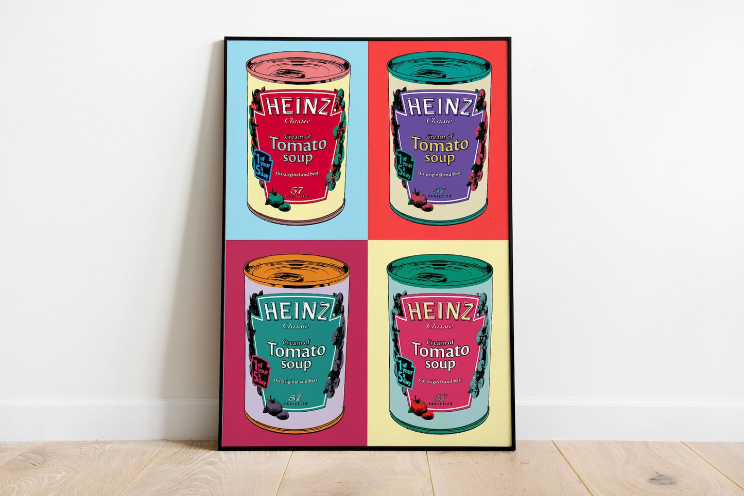 Warhol Tomato Soup Pop Art Print | Foodie Gift | Kitchen Wall Art | Poster