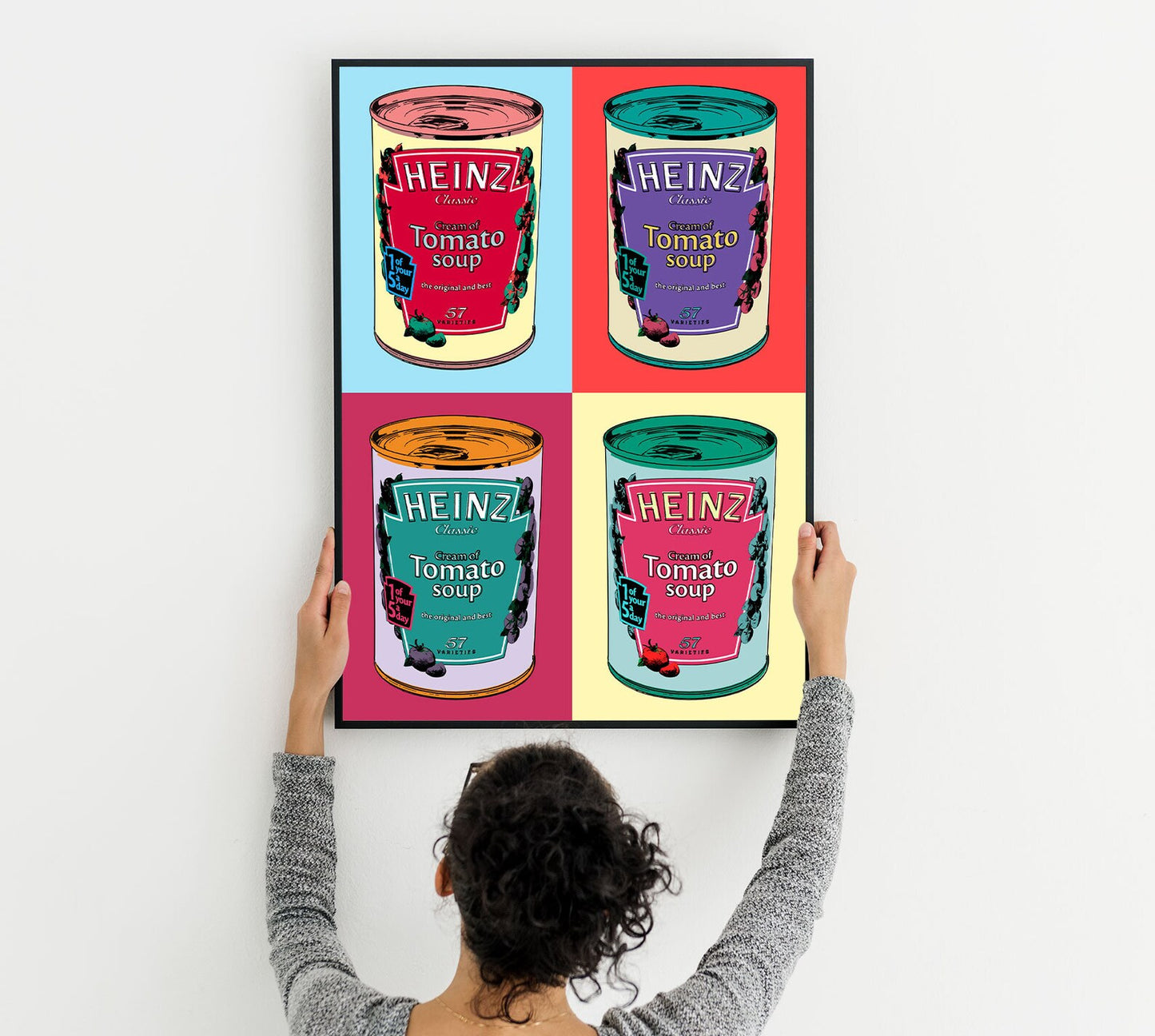 Warhol Tomato Soup Pop Art Print | Foodie Gift | Kitchen Wall Art | Poster