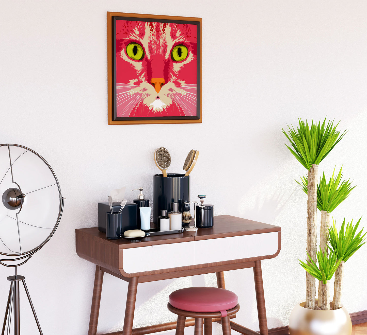 Cat Pop Art Pet Portrait | Cat Lovers Square Print